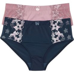 Figi wyszczuplające (2 pary) bonprix różowobrązowy + ciemnoniebiesko-różowobrązowy. Bielizna wyszczuplająca marki bonprix. Za 49.98 zł.