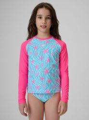 4F Kostium kąpielowy trzyczęściowy dziewczęcy - multikolor 146/152 (10-12 lat). Brązowe stroje kąpielowe dla dziewczynek 4f, bez wzorów. Za 129.99 zł.