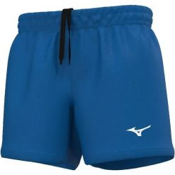 Szorty Mizuno Team. Niebieskie krótkie spodenki sportowe męskie Mizuno, m, bez wzorów, z materiału, na fitness i siłownię. Za 113.32 zł.