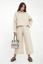 Spodnie damskie lniane Canneti MM. Legginsy damskie MM, bez wzorów. Za 969.00 zł.