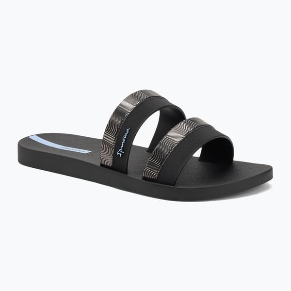 Klapki damskie Ipanema Mesh Slide. Czarne klapki damskie Ipanema, bez wzorów, z materiału, bez obcasa. Za 89.00 zł.