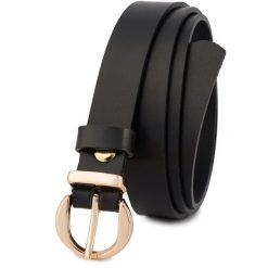 Pasek skórzany BELTIMORE r.110-125 cm O23 czarny. Czarne paski damskie bez wzorów. Za 49.90 zł.