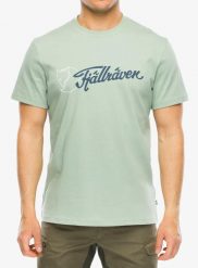 Koszulka bawełniana Fjallraven Archive Logo T-Shirt. Zielone t-shirty męskie Fjällräven, l, bez wzorów, z bawełny, klasyczne, bez kołnierzyka. Za 259.99 zł.