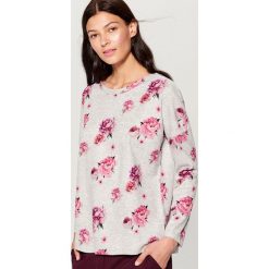 Dzianinowy sweter w kwiaty - Szary. Szare swetry damskie Mohito, z dzianiny. Za 89.99 zł.