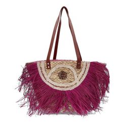Różowa Torebka Damska Sca'Viola Koszyk W Stylu Boho. Czerwone torebki do ręki damskie Sca'viola, bez wzorów, boho, bez dodatków. Za 249.00 zł.