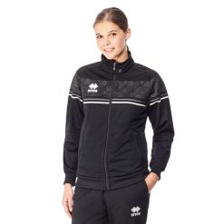 Kurtka damska Errea diana. Czarne kurtki sportowe damskie ERREA, l, bez wzorów, z bawełny, bez kaptura, na fitness i siłownię. Za 119.50 zł.