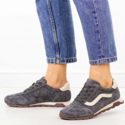 Szare skórzane półbuty damskie Vinceza 79638. Szare obuwie sportowe damskie VINCEZA, bez wzorów, z dresówki, trekkingowe. Za 229.00 zł.