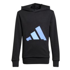 Bluza z kapturem dla dzieci adidas Essentials. Czarne bluzy dla chłopców Adidas, bez wzorów, z bawełny, bez ramiączek, z kapturem. Za 190.00 zł.