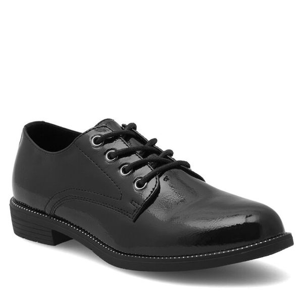 Oxfordy Jenny Fairy. Czarne półbuty damskie Jenny Fairy, bez wzorów, bez obcasa, bez zapięcia. Za 119.99 zł.