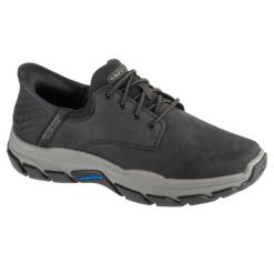 Buty sportowe Sneakersy męskie, Slip-Ins: Respected - Garrett. Brązowe buty sportowe męskie Skechers, bez zapięcia, trekkingowe. Za 399.99 zł.