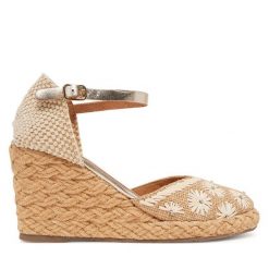 Espadryle Gioseppo. Brązowe sandały damskie Gioseppo, bez wzorów, bez obcasa, bez zapięcia. Za 249.99 zł.