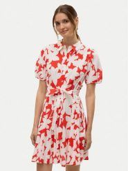 Vero Moda Sukienka koszulowa Dicthe 10303728 Czerwony Regular Fit. Czerwone sukienki damskie Vero Moda, m, bez wzorów, z bawełny, bez kołnierzyka, bez ramiączek, koszulowe. Za 229.99 zł.