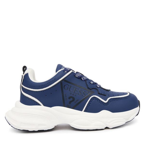 Sneakersy Guess. Niebieskie trampki i tenisówki chłopięce Guess, z aplikacjami, bez zapięcia. Za 259.99 zł.