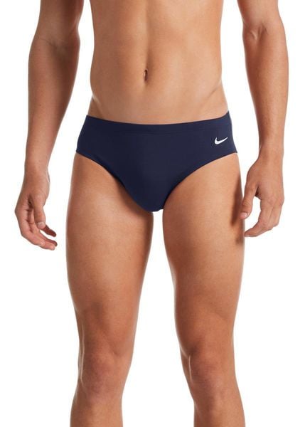 Slipy kąpielowe męskie Nike Hydrastrong Solid Brief. Niebieskie kąpielówki męskie Nike, m, bez wzorów, z poliesteru, na fitness i siłownię. Za 160.25 zł.