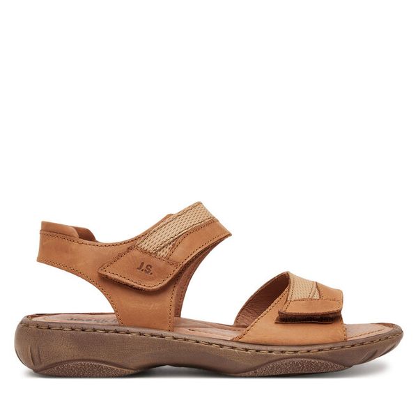 Sandały Josef Seibel. Brązowe sandały damskie Josef Seibel, bez wzorów, bez obcasa, na płaskiej podeszwie, bez zapięcia. Za 259.99 zł.