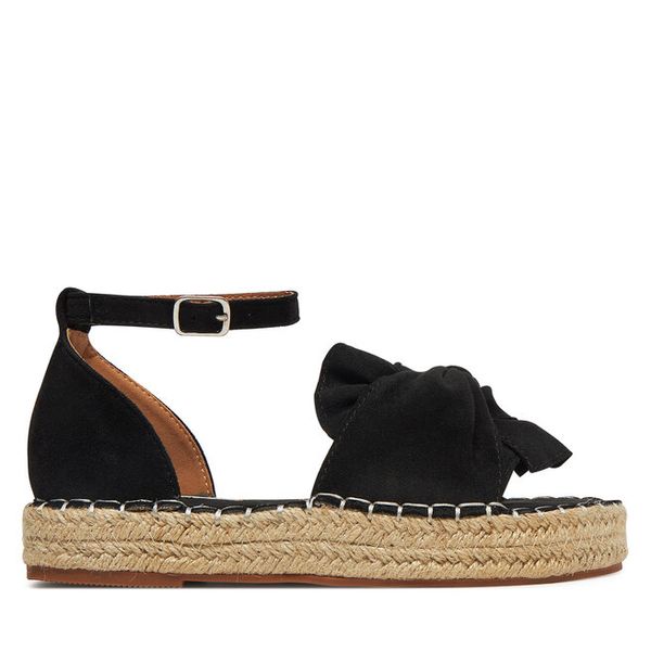 Espadryle DeeZee. Czarne sandały damskie DeeZee, bez wzorów, bez obcasa, bez zapięcia. Za 119.99 zł.