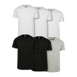 T-shirt Męski Basic 6pak. Białe t-shirty męskie Urban Classics, m, bez wzorów, bez kołnierzyka. Za 222.99 zł.