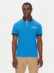Napapijri Polo E-Zeri NP0A4ID4 Niebieski Regular Fit. Niebieskie koszulki polo męskie Napapijri, m, bez wzorów, z bawełny, bez ramiączek. Za 199.99 zł.
