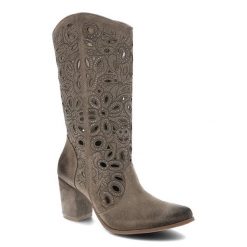 Brązowe Kowbojki Exquisite Eleganckie Kozaki Damskie. Brązowe kozaki damskie EXQUISITE, z weluru, bez obcasa, na obcasie. Za 479.00 zł.