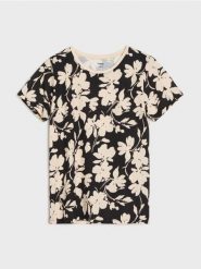 Bawełniana koszulka ze wzorem - Inny. T-shirty damskie Sinsay, l, bez wzorów, z bawełny, bez kołnierzyka. Za 12.99 zł.