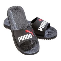 Plaskanie Puma Purecat, Dla obu płci. Czarne klapki damskie Puma, bez wzorów, z materiału, sportowe, bez obcasa. Za 139.99 zł.