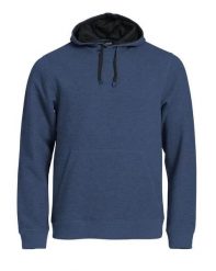Clique Classic Hoody blu melange bluza z kapturem z bawełnianej mieszanki. Niebieskie bluzy męskie CLIQUE, m, bez wzorów, z bawełny, z kapturem. Za 223.98 zł.