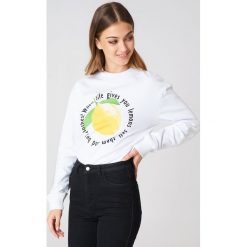 Rut&Circle Bluza Lemon - White. Białe bluzy damskie Rut&Circle, z nadrukiem. Za 121.95 zł.