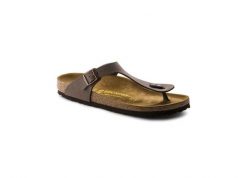 Japonki damskie Birkenstock 043751. Brązowe klapki damskie Birkenstock, z aplikacjami, z jeansu, eleganckie, bez obcasa. Za 677.00 zł.