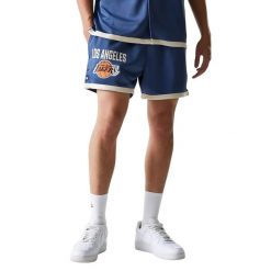 Krótkie Los Angeles Lakers. Niebieskie szorty damskie New Era, na lato, bez wzorów. Za 225.00 zł.