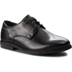 Półbuty CLARKS - Banbury Lace 261322107 Black Leather. Czarne eleganckie półbuty Clarks, z materiału. Za 399.00 zł.
