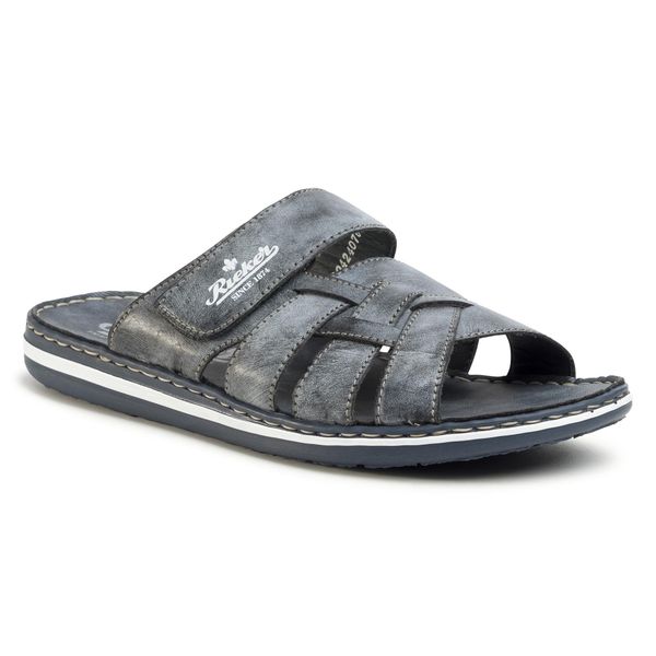 Klapki Rieker. Niebieskie klapki męskie Rieker. Za 279.99 zł.