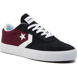Sneakersy CONVERSE - Courtlandt Ox 164060C Dark Burgundy/Black/White. Czarne półbuty na co dzień męskie Converse, z gumy, eleganckie, bez zapięcia. W wyprzedaży za 149.00 zł.