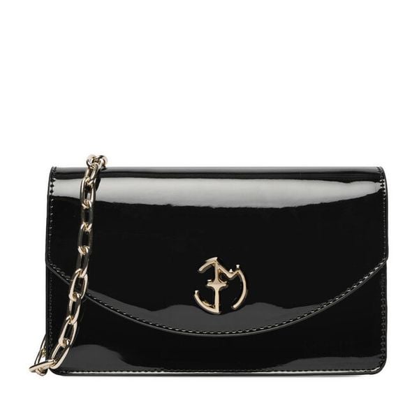 Torebka Eva Minge. Czarne kopertówki damskie Eva Minge, bez wzorów, bez dodatków. Za 145.99 zł.