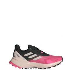 Buty Terrex Soulstride RAIN.RDY Trail Running. Czarne obuwie sportowe damskie Adidas, bez wzorów, z materiału, do biegania. W wyprzedaży za 371.45 zł.