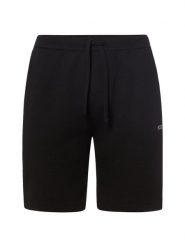 BOSS spodenki z dżerseju - Waffle Mężczyźni czarny, L. Czarne szorty męskie Boss, l, bez wzorów, z bawełny. Za 229.95 zł.