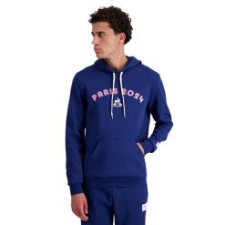Bluza z kapturem Le Coq Sportif Graphic Paris 2024 N°2. Niebieskie bluzy męskie le coq sportif, m, bez wzorów, z kapturem. W wyprzedaży za 359.50 zł.