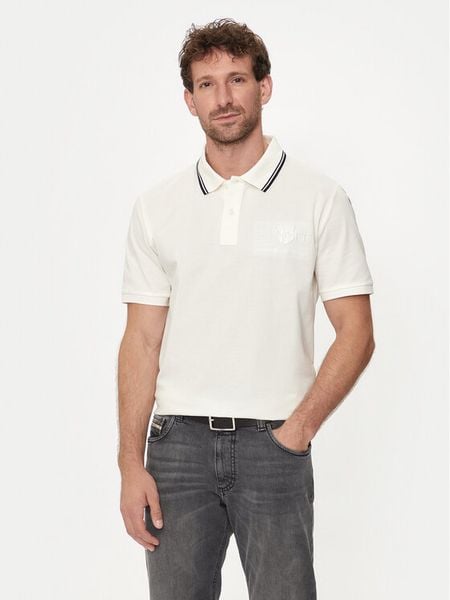 Gant Polo Contrast 2013039 Écru Regular Fit. Koszulki polo męskie GANT, m, bez wzorów, z bawełny, bez ramiączek. Za 319.99 zł.