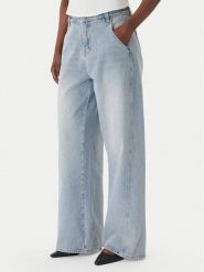 Eleh Jeansy EL103 Błękitny Wide Leg. Niebieskie jeansy damskie Eleh. Za 512.99 zł.
