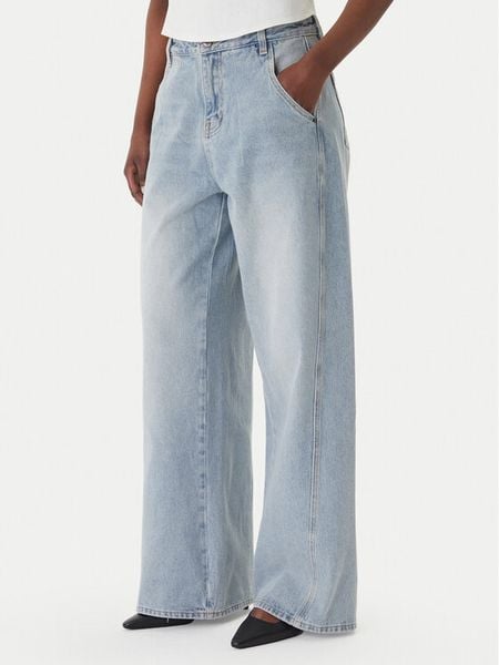 Eleh Jeansy EL103 Błękitny Wide Leg. Niebieskie jeansy damskie Eleh. Za 435.99 zł.