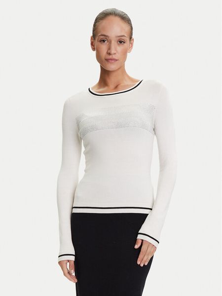 Liu Jo Sport Sweter TF5209 MS49I Écru Regular Fit. Swetry damskie Liu Jo Sport, l, bez wzorów, z wiskozy, sportowe, bez kołnierzyka, bez ramiączek, bez kaptura. Za 579.99 zł.