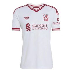 Zewnętrzna koszulka Liverpool FC 2026/27. Białe koszulki sportowe męskie Adidas, xs, bez wzorów, bez kołnierzyka, bez ramiączek, do piłki nożnej, climacool (adidas). Za 433.00 zł.