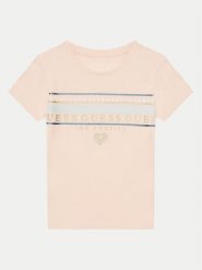 Guess T-Shirt K5GI00 K6YW4 Różowy Regular Fit. Czerwone t-shirty i topy dla dziewczynek Guess, z aplikacjami, z bawełny, bez ramiączek. Za 49.99 zł.