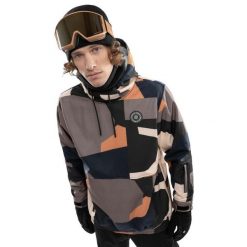 Kurtka snowboardowa męska W1 Sandboard. Brązowe kurtki snowboardowe męskie SIROKO, m, bez wzorów, z materiału, bez kaptura, narciarskie. Za 297.00 zł.