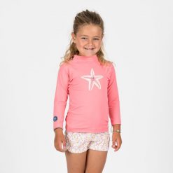 Szorty kąpielowe dla malucha Nabaiji Mimi. Czerwone spodenki dla dziewczynek NABAIJI, bez wzorów, z materiału, sportowe. Za 34.99 zł.