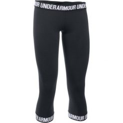 Under Armour Legginsy Favorite Capri Hem Black Black White M. Białe legginsy sportowe damskie Under Armour, z bawełny. W wyprzedaży za 119.00 zł.