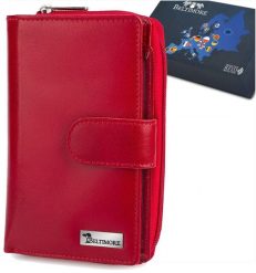 Portfel Skórzany Damski Duży Pionowy Rfid Skóra Klasyk Czerwony Beltimore A07. Czerwone portfele damskie Beltimore, bez wzorów, ze skóry. Za 141.91 zł.