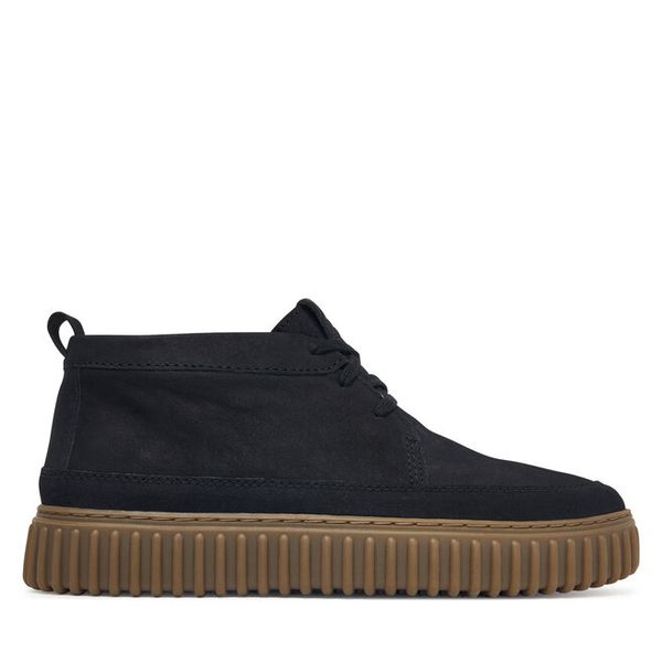 Trzewiki Clarks. Czarne botki męskie Clarks, bez wzorów, bez zapięcia. Za 519.99 zł.
