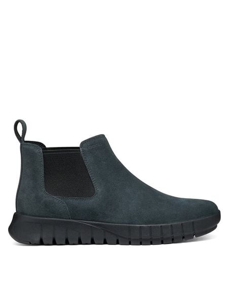 Geox Sztyblety D Flextride D669AD 22 C9004 Szary ciemny. Szare botki damskie Geox, bez obcasa, na płaskiej podeszwie, bez zapięcia. Za 549.99 zł.