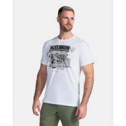 Męski bawełniany t-shirt Kilpi PORTELA-M. Białe koszulki sportowe męskie Kilpi, m, bez wzorów, z bawełny, bez kołnierzyka, bez ramiączek, trekkingowe. Za 60.57 zł.