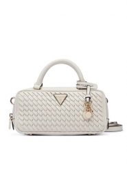 Guess Torebka Kora Mini HWWG97 48760 Kremowy. Białe torebki do ręki damskie Guess, z aplikacjami, ze skóry, bez dodatków. Za 634.99 zł.